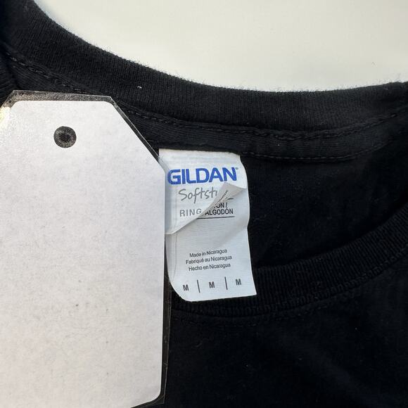 The Scream Band Tee Sz M Black Skull Flames Autographed John Corabi Motley Crue - Picture 4 of 6